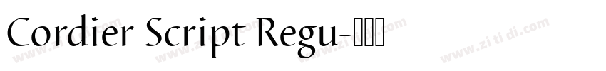 Cordier Script Regu字体转换